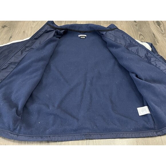 Vintage Nike Jacket Fleece Lined 90s Mens Large Blue White Swoosh - Picture 7 of 10